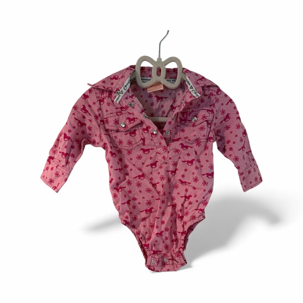 Cowgirl Hardware Long Sleeve Baby Onesie